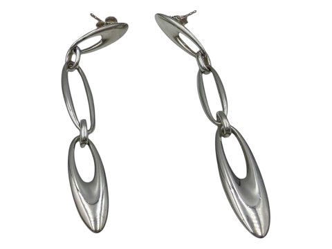 Georg Jensen silverLong Zephyr earrings