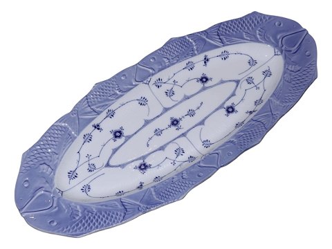 Musselmalet RifletSjældent fiskefad 60 cm.