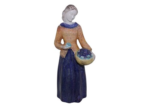 Large Michael Andersen art pottery figurineFall - Girl with fruits