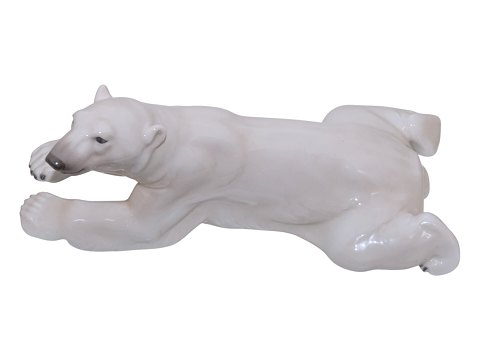 Royal Copenhagen figurSjælden liggende isbjørn fra 1898-1923