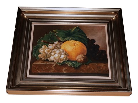 Royal CopenhagenPorcelænsmaleri "Drømmen om Italien: Frugterne" - J.L. Jensen