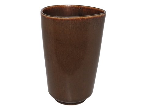 SaxboVase med brun glasur