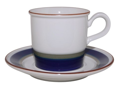 Porsgrund Saga NorwayCoffee cup with blue and green stripes