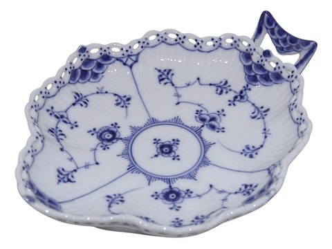 Blue Fluted Full LaceRare tray with handle