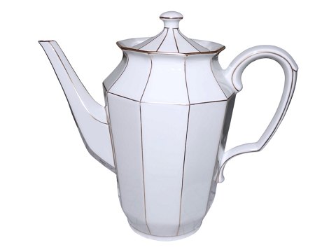 Bing & GrøndahlHvid Kantet med guldkantKaffekande