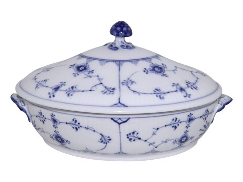 Blue Fluted PlainRare small lidded bowl