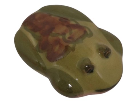 Royal CopenhagenMiniature yellow-green frog figurine