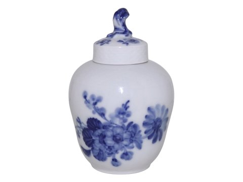 Blue Flower CurvedSmall lidded tea jar