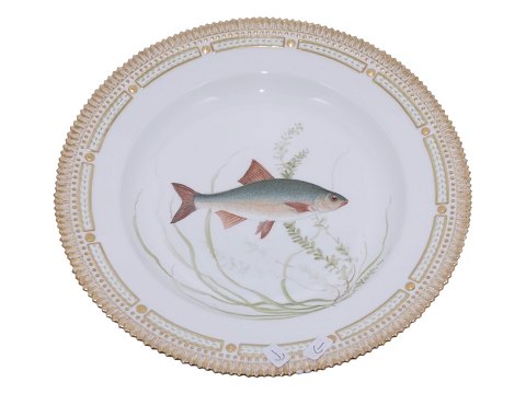 Flora DanicaMiddagstallerken med fisk 25,5 cm. #3549