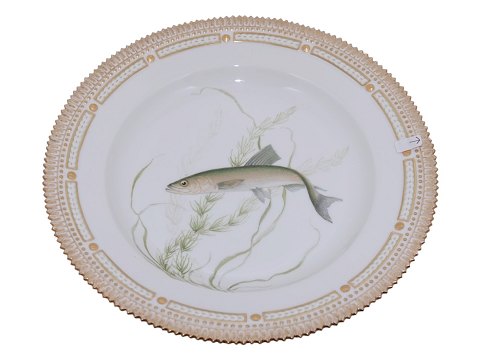 Flora DanicaMiddagstallerken med fisk 25,5 cm. #3549