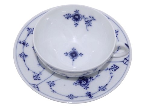 Blue FlutedSmall cup with inside decoration #77