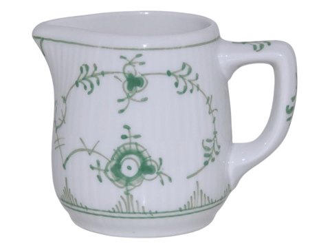 Green Blue Fluted Plain Thick PorcelainMiniature creamer