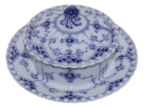 Musselmalet HelblondeRund smørskål fra 1898-1923
