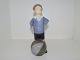 Royal Copenhagen figurDreng med stribet bold
