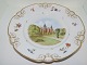 Royal Copenhagen
Rare Rokoko dinner plate with Danish Castles from 1800