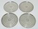 Georg Jensen
Set og four glass coasters with grapes from 
1933-1944