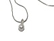 Sterling silver and white goldNarrow necklace with pearl