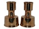 Jens Quistgaard Dansk Designs 
Pair of brass candle light holders