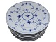 Blue Fluted Plain thick porcelainLuncheon plate 22 cm. #329