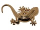 Givenchy 
Stor broche af firben i forgyldt metal