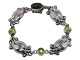 Georg Jensen sterlingsølv
Armbånd med grønne nephrite og peridot sten
