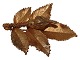 Flora Danica
Stor forgyldt blad broche