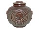 Royal Copenhagen art pottery
Lidded bowl with faces by Jais