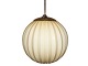 Art Deco loftslampe i cremefarvet rillet glas fra 
ca. 1940