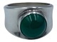 Georg Jensen Silver
Modern ring with green agate stone - Size 48