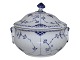 Blue Fluted Half LaceRare small round soup tureen