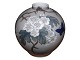 Bing & Grondahl, Round vase with white flower branches and a butterfly