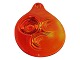 HolmegaardOrange red drop shaped suncatcher