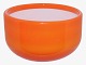 Holmegaard PaletLarge orange red bowl 23.9 cm.