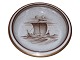 Royal CopenhagenCraquele dish with vikingboat