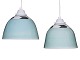 Moderne dansk keramikTo små mintgrønne loftslamper fra ca. 1990-2000