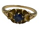 Georg Jensen 14 carat gold ring with blue sapphire from 1933-1944 - Size 61