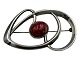 David Andersen Norway sterling silverModern brooch with reg thulite stone