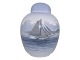 Royal CopenhagenSmall lidded vase with sailboat