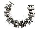 Aage Fausing / Rey Urban sterlingsølvModerne og bredt klods armbånd fra 1963-1973