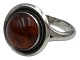 N.E. From sterling silverLarge ring with crystal - Size 50