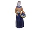Large Michael Andersen art pottery figurineFall - Girl with fruits
