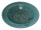 SaxboBowl with green glaze and monkey motif