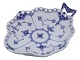 Blue Fluted Full LaceRare tray with handle