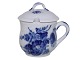 Blue Flower CurvedLidded mustard jar