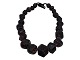MoniesVery substantial necklace with rough dark red garnets