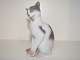 Bing & Grøndahl Figur
Hvid kat med pletter Kat, der slikker sig