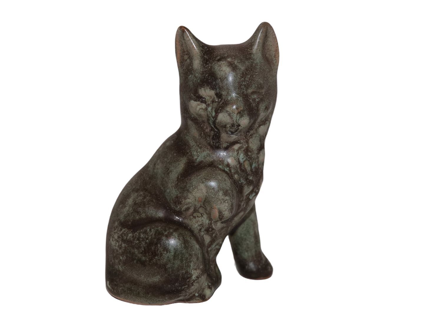 Bil indsats Hører til Antik K - Johgus keramik * * Lille figur af kat