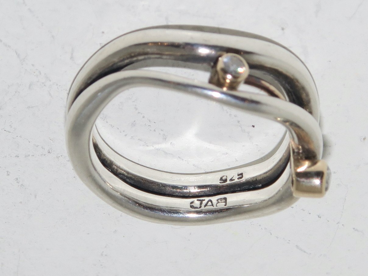 Antik K - Jørn Arne Backhausen sølv * * Moderne ring - 53